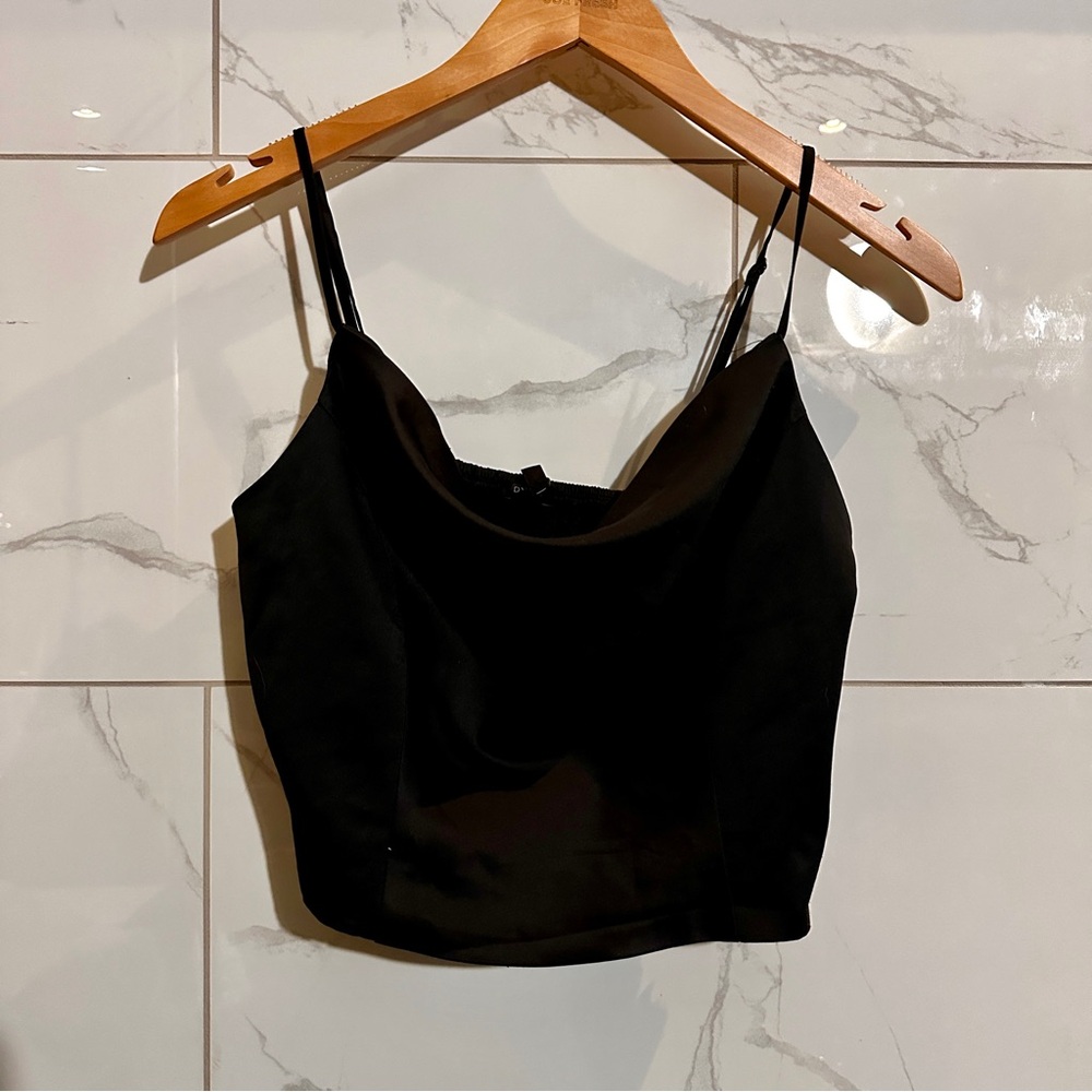 Dynamite Clothing Satin Cowl Neck Camisole Tank